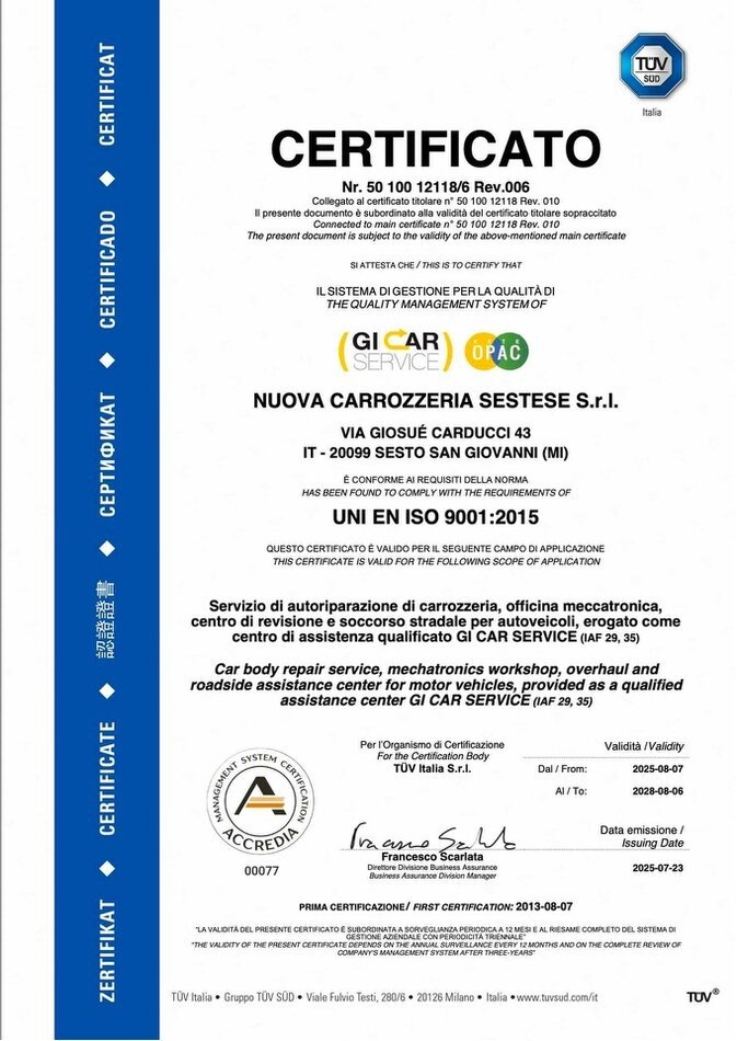 Certificazione ISO 9001