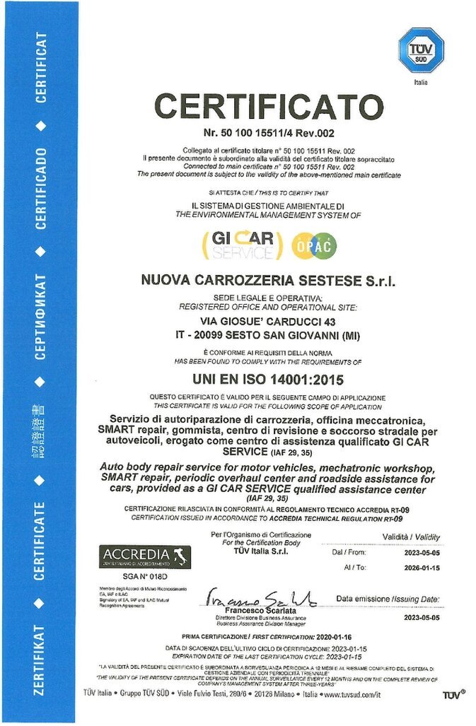 Certificazione ISO 14001